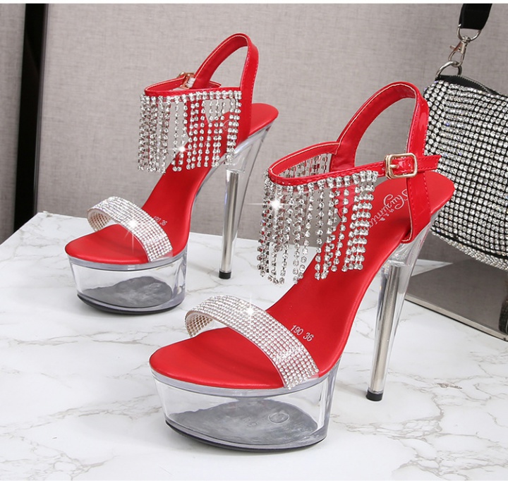 High-heeled catwalk sandals sexy wedding shoes for women