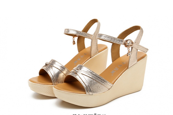 Summer gold platform large yard high-heeled sandals