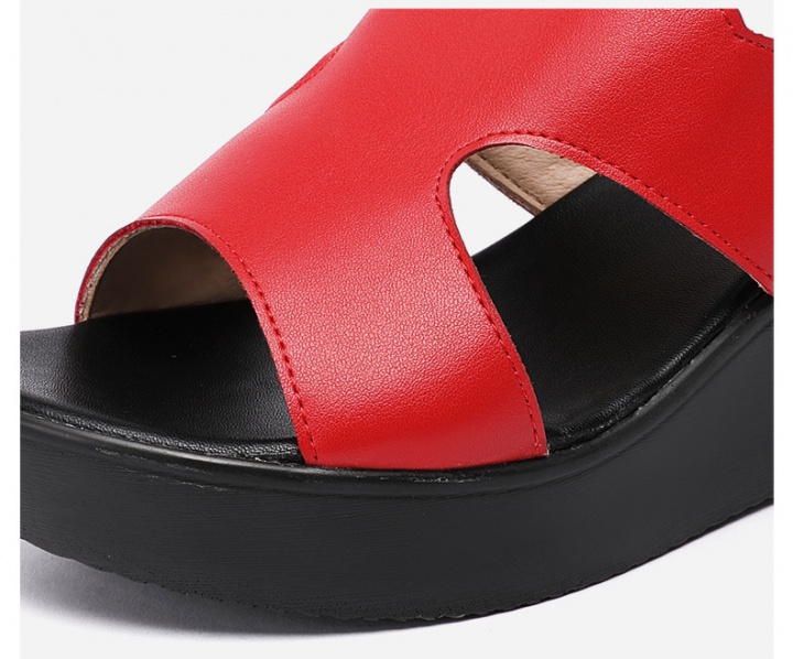 All-match platform thick crust slippers for women