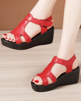 Large yard trifle sandals red platform for women