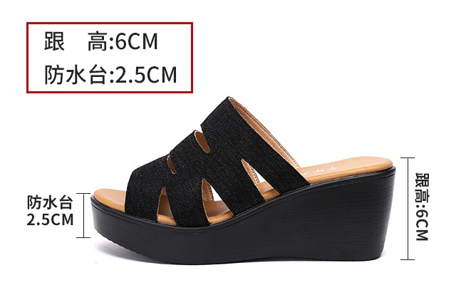 Summer platform soft soles slippers for women