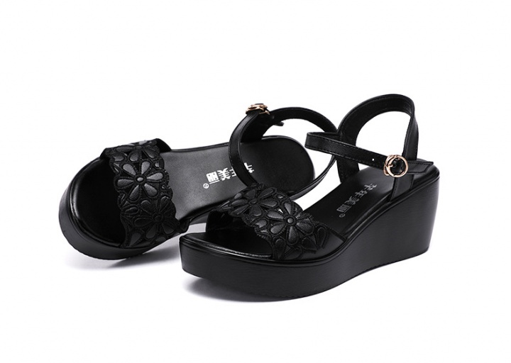 Summer soft soles platform all-match hollow sandals