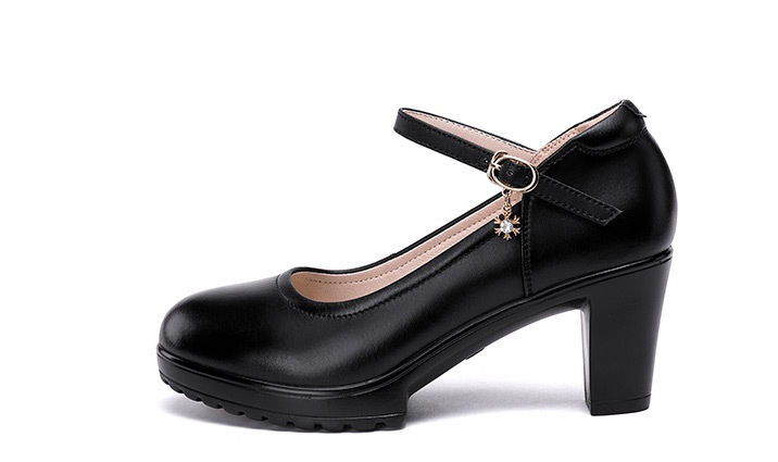Thick footware genuine leather platform for women
