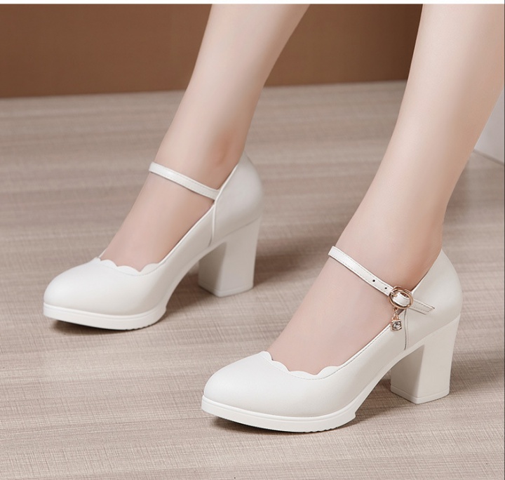 Middle-heel large yard shoes round cheongsam for women