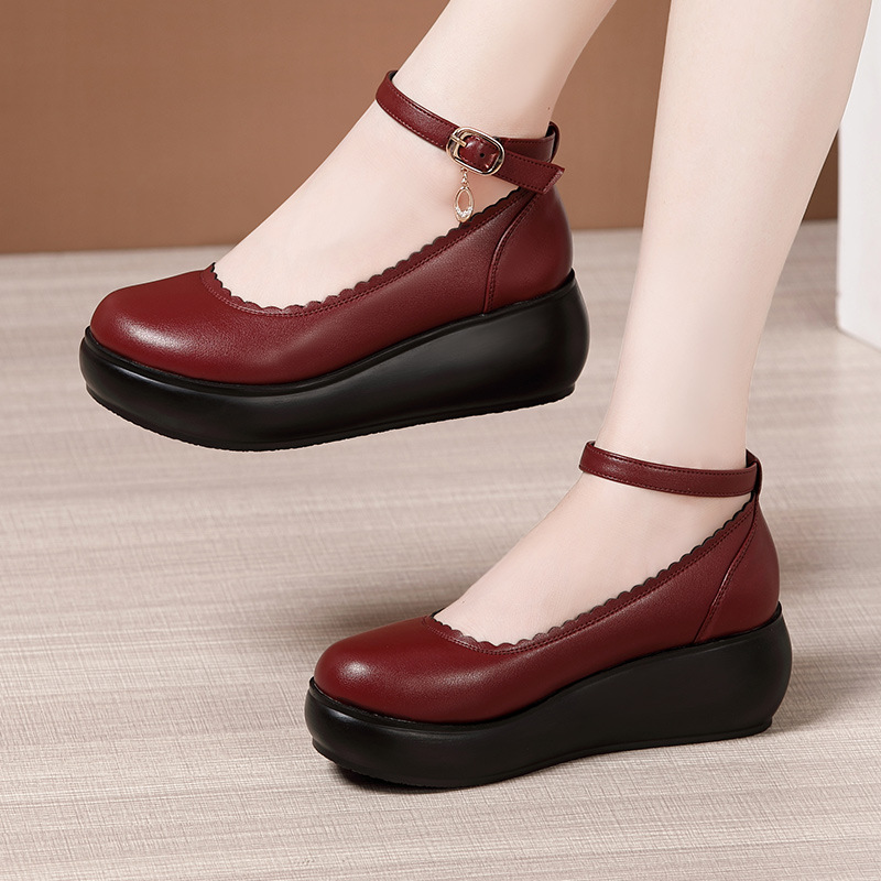 Soft soles slipsole platform large yard shoes for women