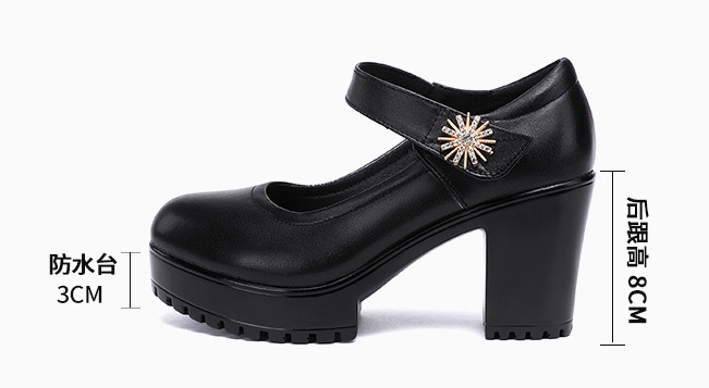 Thick thick crust shoes round platform for women
