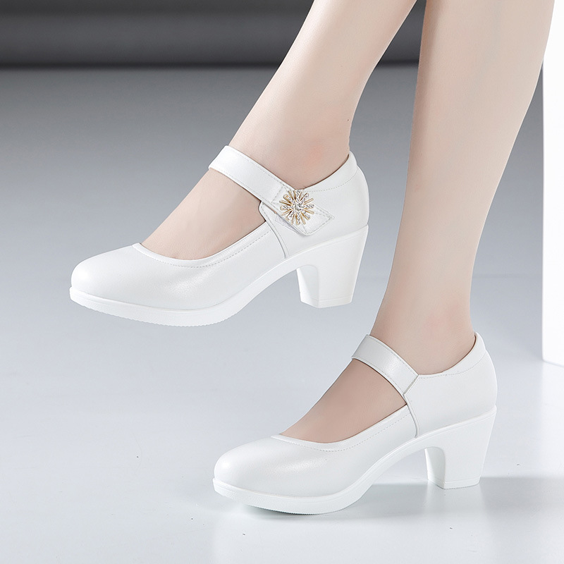 Catwalk round cheongsam high-heeled perform shoes for women