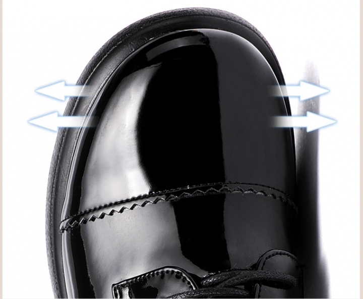 Trifle patent leather platform frenum shoes