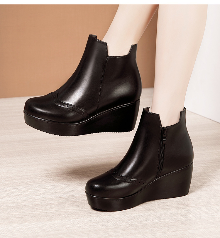 Autumn and winter short boots platform for women