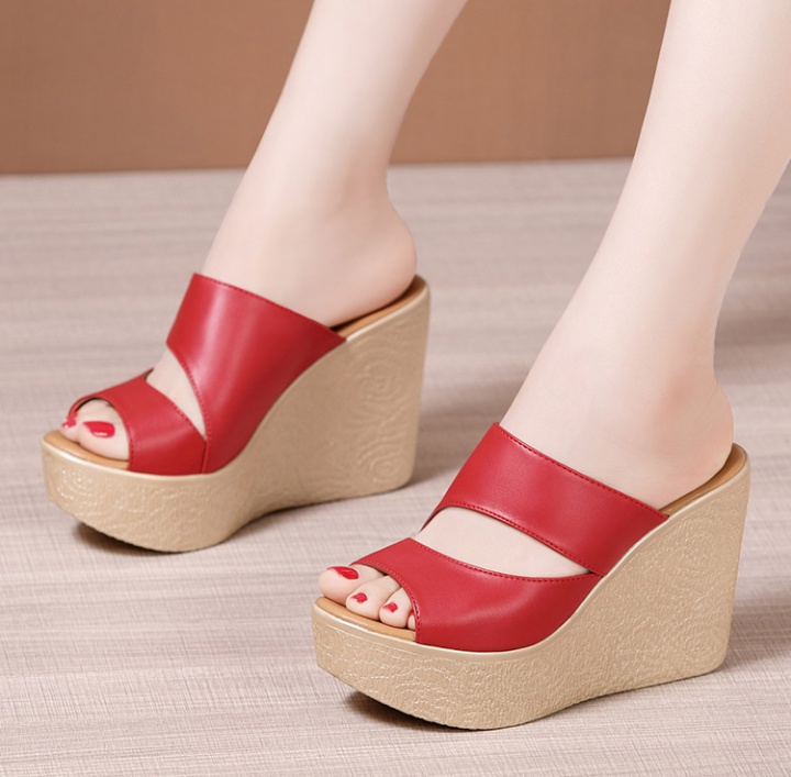 Slipsole slippers high-heeled platform for women