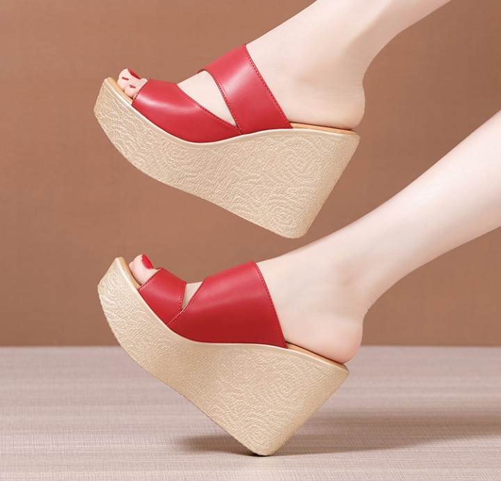 Slipsole slippers high-heeled platform for women