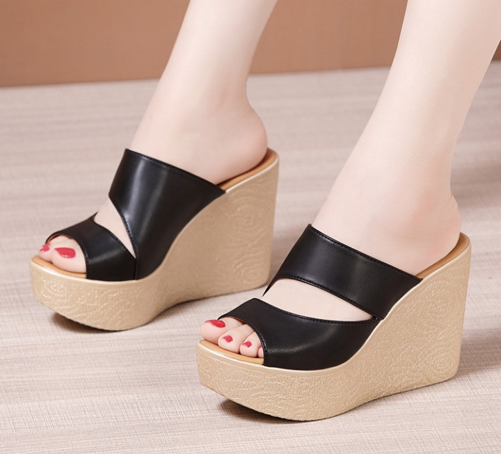 Slipsole slippers high-heeled platform for women