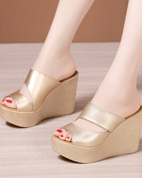 Slipsole slippers high-heeled platform for women