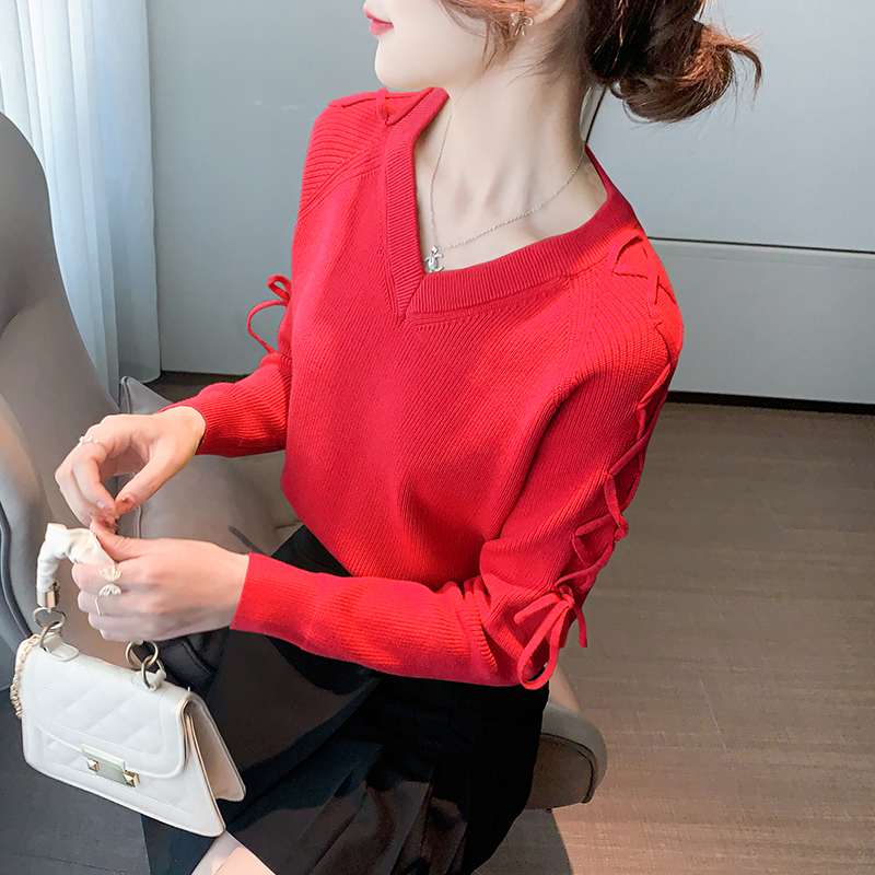 Western style sweater all-match bottoming shirt for women