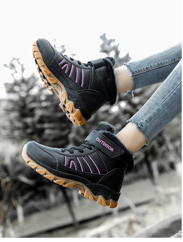 All-match student shoes plus velvet snow boots for women
