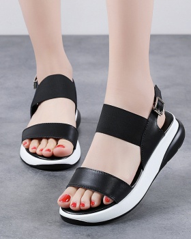 Fashion sports flat cowhide summer sandals for women