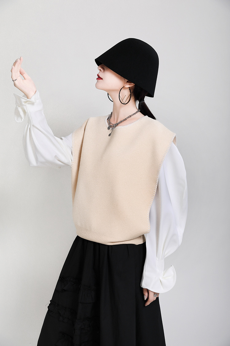 Knitted vest autumn and winter waistcoat