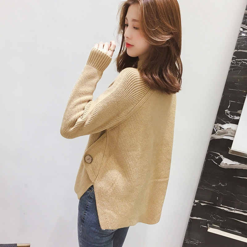 Pullover autumn and winter split sweater for women