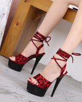 High high-heeled slippers black high-heeled shoes
