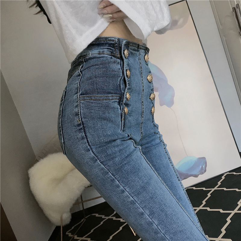 All-match jeans autumn and winter nine pants for women