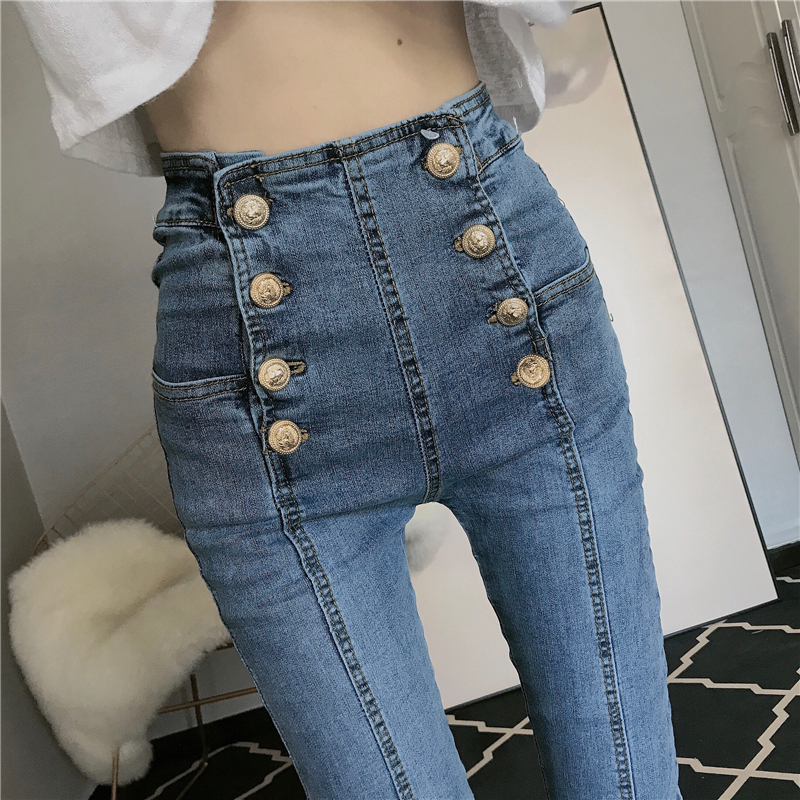 All-match jeans autumn and winter nine pants for women