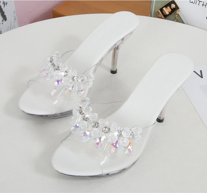 Slipsole slippers summer high-heeled shoes for women