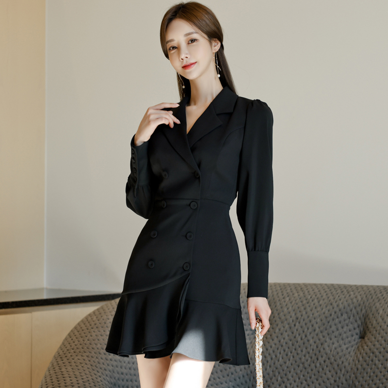 Slim dress pinched waist business suit for women