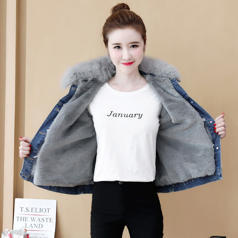 Winter thick cotton coat plus velvet coat for women