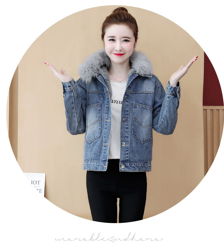 Korean style cotton coat rhinestone coat for women