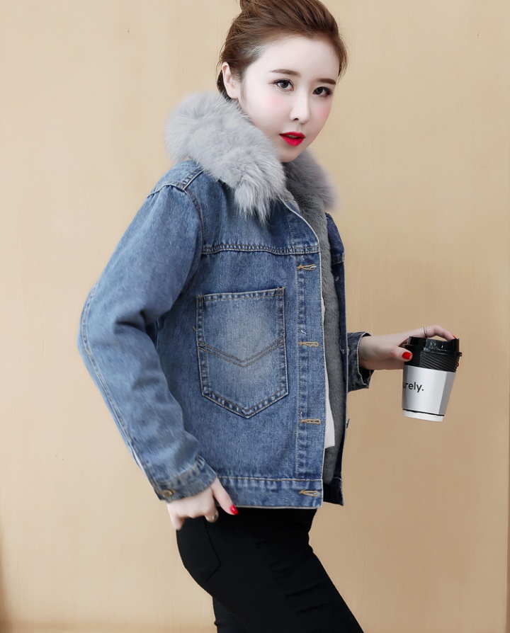 Korean style cotton coat rhinestone coat for women