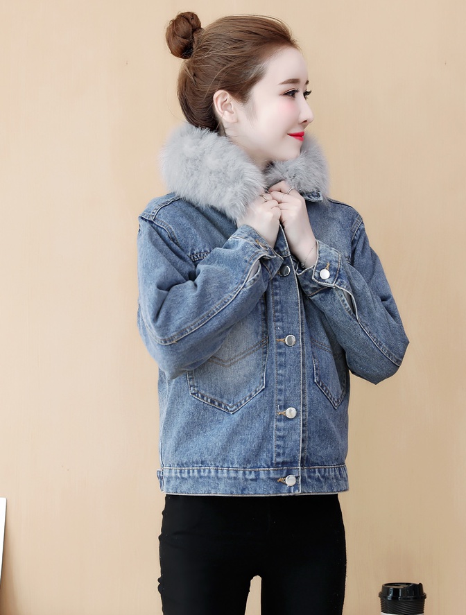 Korean style thick coat short cotton coat for women
