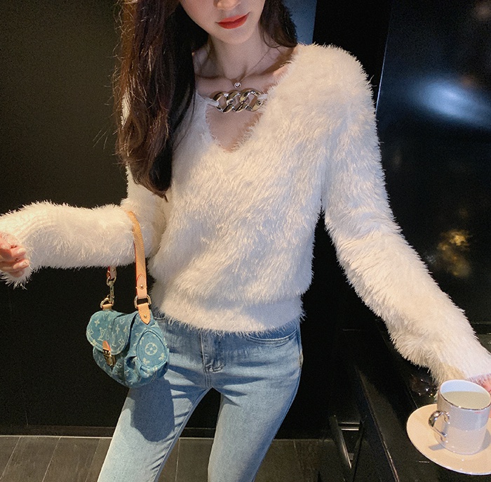 Wears outside sweater autumn and winter tops for women