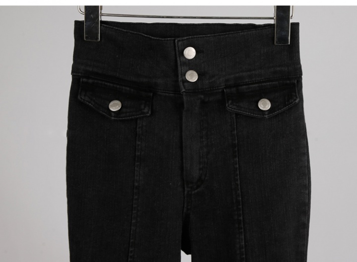 Temperament elasticity slim jeans for women