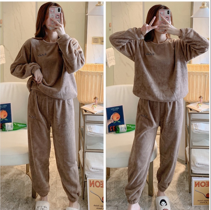 At home homewear autumn and winter thick pajamas for women