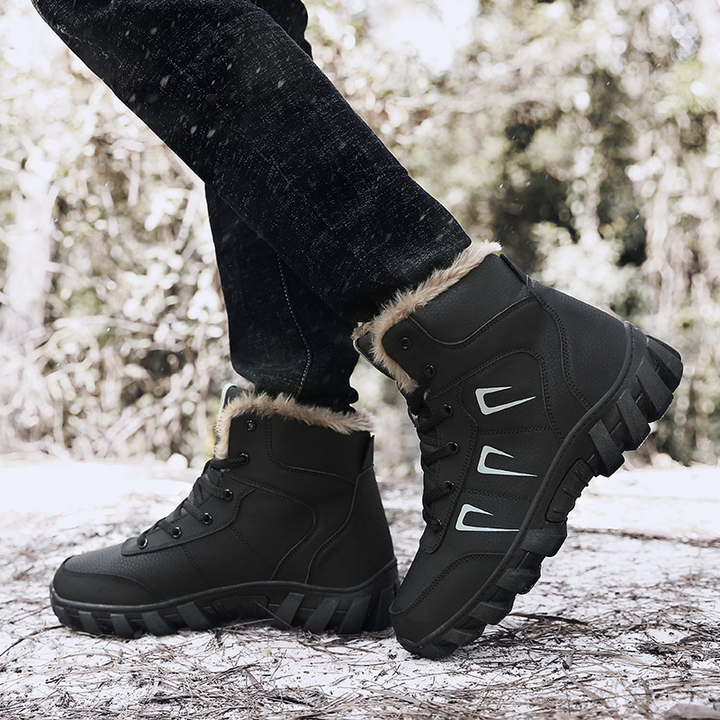 Thermal thick boots high-heeled cotton snow boots for women