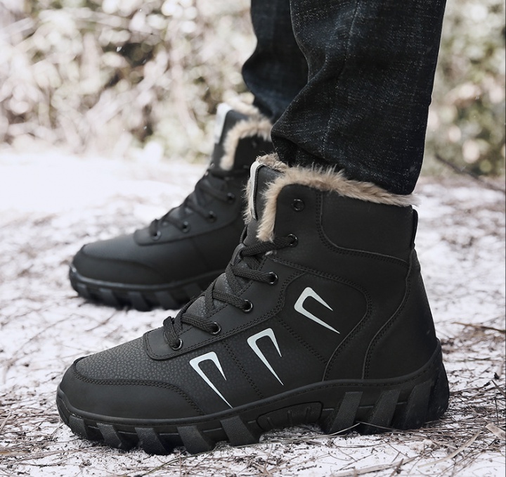 Thermal thick boots high-heeled cotton snow boots for women