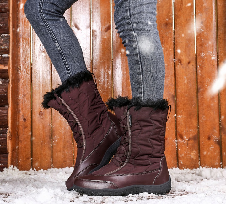 Waterproof thick boots antiskid snow boots for women