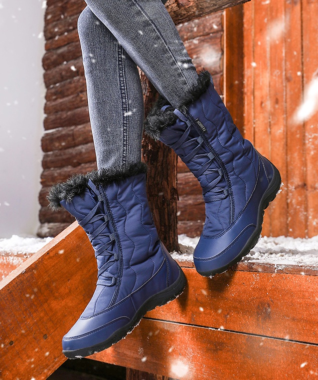 Waterproof thick boots antiskid snow boots for women