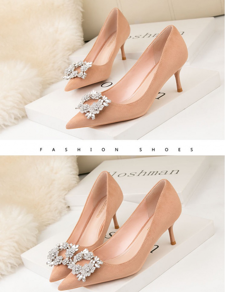 High-heeled profession fine-root banquet shoes for women