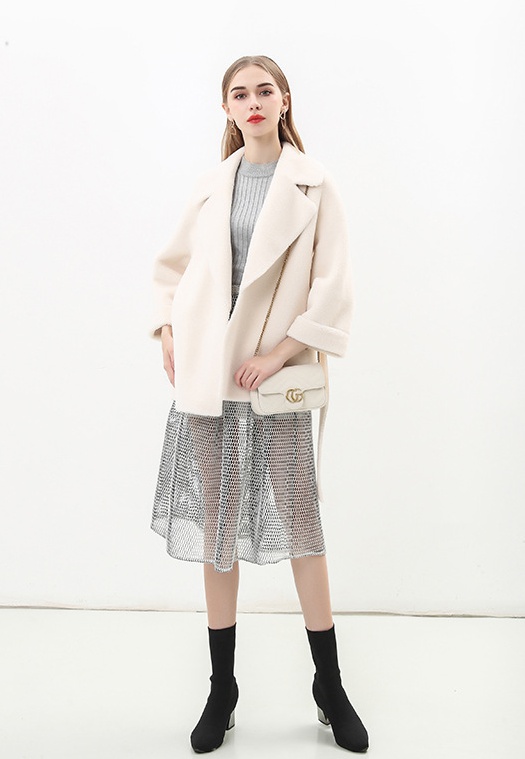 Thick European style fur coat winter coat for women