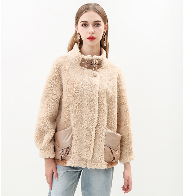Weave mink velvet fur coat Casual coat for women
