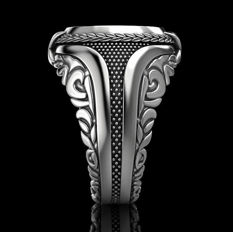 Antique silver creative Punk style European style ring