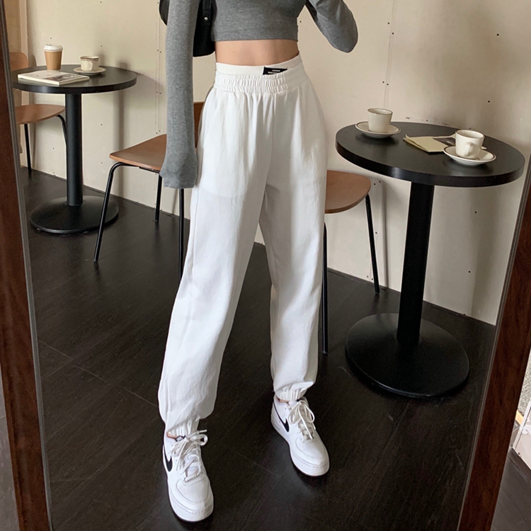 Autumn and winter double waistband Casual loose sweatpants