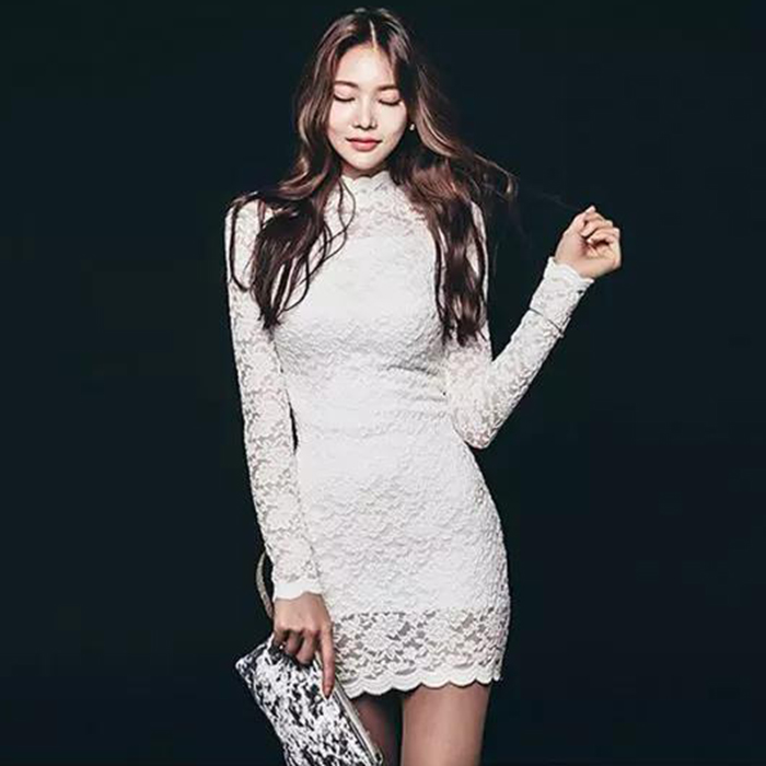 Long sleeve autumn and winter Korean style dress for women