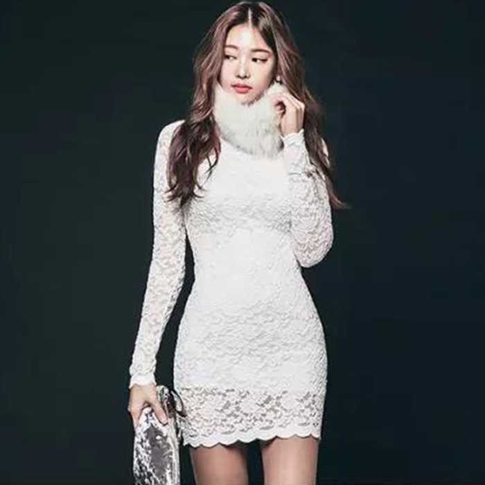 Long sleeve autumn and winter Korean style dress for women