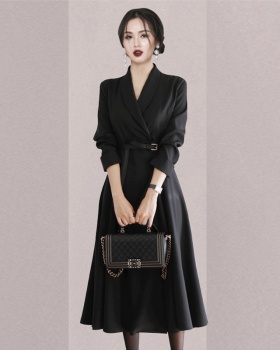 Profession business suit pinched waist dress for women