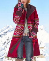 Autumn and winter European style coat long tops for women