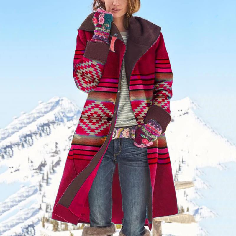 Autumn and winter European style coat long tops for women