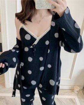 Japanese style pajamas nightgown 3pcs set for women