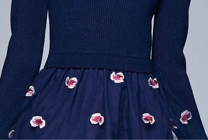Winter long beading gauze spring knitted dress for women